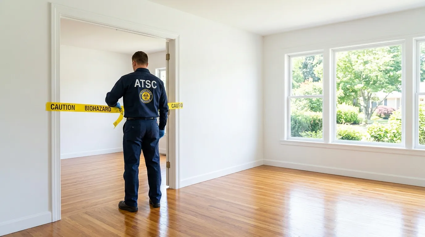 Certified biohazard cleanup crew performing Trauma Scene Cleanup in Holland